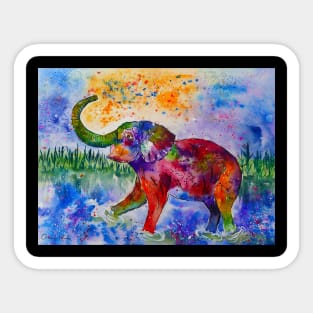 Colourful Elephant Sticker